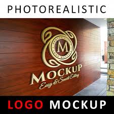 Logo Mockup 3d Golden Logo On Wooden Wall Psd Template Box Packaging Mockup Creator