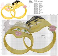 Scenic camel cross stitch chart. Anniversary Cross Stitch Pattern Two Wedding Rings Emoticons Free Cross Stitch Patterns Simple Unique Alphabets Baby