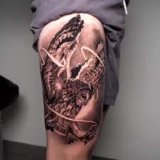 wonderful owl tattoo done by angeliquegrimmtattoo which bird would you choose to get inked video tatuagem tatuagens ideias