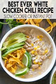 Creamy White Chicken Chili The Salty Marshmallow Recipe Slow Cooker Chicken Chili Recipe White Chicken Chili Slow Cooker Creamy White Chicken Chili