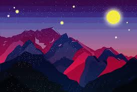 ❤ get the best black background wallpaper on wallpaperset. Hd Wallpaper Landscape Abstract Material Minimal Sunrise Mountains Blue Wallpaper Flare