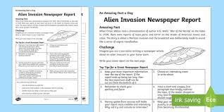 If you are looking for newspaper report sample igcse you have come to the right place. Alien Invasion Newspaper Report Writing Template