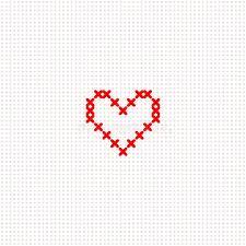 Check spelling or type a new query. Red Simple Cute Cross Stitch Heart On White Canvas Card Template Vector Stock Vector Illustration Of Color Craft 136691186