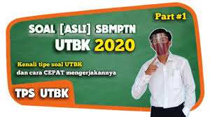 Salah satu mata pelajaran yang diujikan dalam utbk adalah matematika. Soal Asli Utbk 2020 Pembahasan Soal Sbmptn 2020 Part 1 Youtube