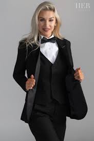 From sequins to bold colors, these suits are made just for girls. Womens Tuxedos Her Tuxedo