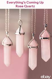 Rose Quartz Point Pendant Gemstone Natural Stone Love Heart Chakra Necklace Ebay Quartz Point Pendant Quartz Necklace Crystal Point Necklace
