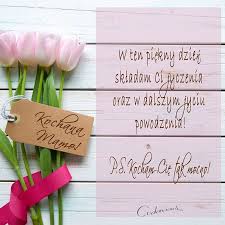 Żyj długo i szczęśliwie ze mną i z rodziną naszą całą. Zyczenia Na Dzien Matki Zyczenia Dla Mamy Milosc Do Mamy Place Card Holders Cards Place Cards