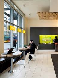 Cafe Culture At Umpqua S Capitol Hill Branch In Seattle Restaurant Interior Design Bank Design Restaurant Design