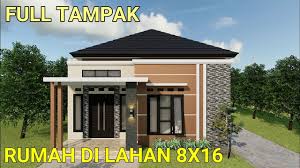 Cocok juga untuk keluarga kecil dengan 1 anak, sementara kamar lainnya untuk kamar tamu. Desain Rumah Di Lahan 8x16 Meter 1 Lantai 3 Kamar Tidur Minimalis Modern Tropis Youtube