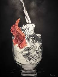 Found pages about two fish art glass. Fish In Glass Park Visuals Paintings Prints Animals Birds Fish Other Animals Birds Fish Artpal