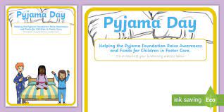 Blue moon and stars sleepover invitation. Free Pyjama Day Poster Fundraising Event F 2 Resource