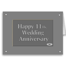 If you are soon to celebrate your 11th wedding anniversary then congratulations! Happy 11th Wedding Anniversary Steel Card Zazzle Com 11th Wedding Anniversary Gift Wedding Anniversary Quotes 11th Wedding Anniversary