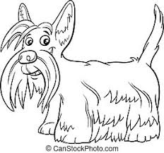 Scottish terrier coloring page from dogs category. Scottish Terrier Dog Coloring Vector Illustration Canstock