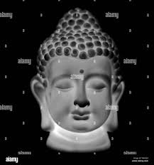 Buddha image silhouette Black and White Stock Photos & Images