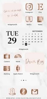 Pink Blush And Rose Gold Icon Covers Aesthetic Ios14 Home Screen Gold App App Covers App Icon