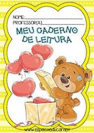 Educação Infantil Capa De Caderno Para Imprimir Colorida Capas Aberturas Ou Frentes De Caderno De Leitura Coloridas Modelo Ursinho Teddy Para Imprimir Espaco Educar Caderno De Leitura Leitura Abertura De Caderno