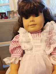 Samantha doll in 1989 BIRTHDAY DRESS pinafore Pleasant Company American  Girl Vtg