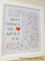 4.7 out of 5 stars. 60 Things We Love About You The Best 60th Birthday Gift Birthday Gifts For Brother Dad Birthday Gift Diy Gifts For Dad