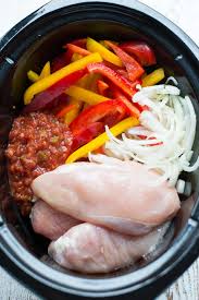 5 Ingredient Slow Cooker Fajita Salsa Chicken Real Food Whole Life Recipe Chicken Crockpot Recipes Real Food Dinner Slow Cooker Steak