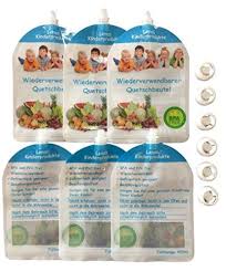 6er Pack Wiederverwendbare Quetschbeutel Zum Selbst Befullen Bpa Pvc Frei Gefrierfach Geschirrspulfest Baby Kleinkinder Quetschbeutel Beutel Kleinkind
