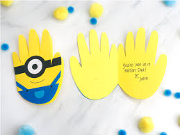 How to make minion cards. Simple Handprint Minion Card Craft For Kids