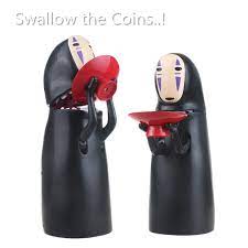 How to say piggy bank in japanese. No Face Man Piggy Bank Electric Japanese Faceless Figure Collection Model Doll Gift Miyazaki Hayao Kids Toy Spirited Away Miyazaki Hayao Figures Collectiblesmodel Toy Aliexpress