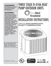 However, when there is a power outage you might find that the air conditioner does not start right away once the power comes back. Http Pts Myrheem Com Docstore Webdocs Public Servicepublic Trouble2a Pdfs Hp Io 92 105074 05 02 Rp17 Pdf