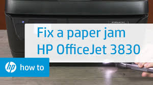The list of available hp drivers after windows update did not include the hp photosmart c4700 series class driver. Fix A Paper Jam Hp Officejet 3830 Printer Hp Youtube