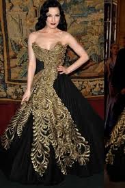 Black And Gold 2 Piece Prom Dress Marchesa Spring 2008 Dita Von Teese Dresses Gorgeous Dresses