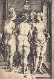 Vier nackte Frauen, 1497. von Albrecht Dürer: Kunstdruck