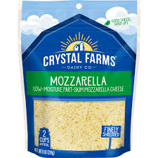 Roughly 1 ½ ounces of cheese converts to about 1 cup of dairy,. Crystal Farms Shredded Mozzarella Cheese 8 Oz Zip Pak Shredded Grated Cubed Sendik S Food Market