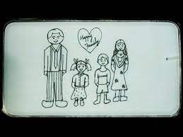 Youtube Family Drawing Drawing For Beginners Family Easy