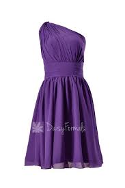 Amethyst Mesth One Shoulder Chiffon Party Dress Regency Purple Short Bridesmaid Dre Bridesmaid Dresses Short Purple Chiffon Party Dress Custom Bridesmaid Dress