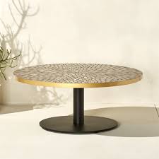 Shop Pintxo Coffee Table Individually Painted And Laid By Hand Clay Tiles Shape A Metallic Mosaic In F Modern Outdoor Chairs Modern Side Table Coffee Table