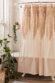 Macrame Shower Curtain Boho Bathroom Decor Boho Bathroom Diy Bathroom Decor