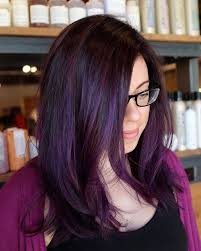 Nice 25 Dark Purple Hair Ideas That Will Tease And Splash Dark Purple Hair Purple Highlights Brown Hair Deep Purple Hair