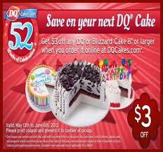 Dairy Queen Coupon 3 Off Dq Or Blizzard Cake Dairy Free Dessert Cake Dairy Queen Ice Cream Cake Ice Cream Cake