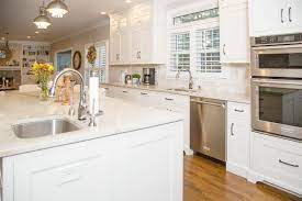 A bar sink would be better used for things like cleaning off glasses for serving or preparing fancy drinks. Custom White Inset Kitchen Kitchen Prep Sink Modern Farmhouse Kitchens Prep Sink