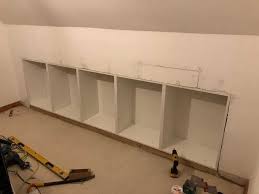 Ikea Hack Built In Storage In Knee Wall Wall Storage Diy Ikea Wall Storage Wall Storage