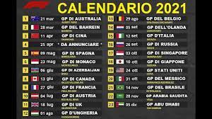 Find the full list of 2021 races including photos and videos, results, highlights and the biggest news stories. F1 Calendario Ufficiale 2021 Formula 1 Gare Orari Gp Sky E Tv8 Youtube