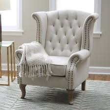 Belham Living Tatum Tufted Arm Chair With Nailheads Accent Chairs At Hayneedle Arm Chairs Living Room Accent Chairs For Living Room Living Room Chairs
