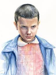 Stranger Things Print, Eleven Portrait, Watercolor Art Print, Stranger  Things Art, Eleven Portrait, Stranger Things Fan Art, Eleven Painting
