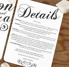 Reservando Un Hotel Para Bodas Wedding Invitation Inserts Wedding Details Card Wedding Invitation Details Card