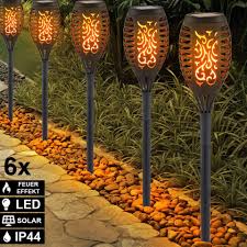 Mit den außenleuchten gestalten sie eine einzigartige lichtstimmung rund um ihr haus. Etc Shop Dekolicht 6x Led Solar Fackel Aussen Lampen Garten Weg Feuer Effekt Strahler Balkon Deko Steck Leuchten Online Kaufen Otto