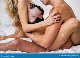 Man Kissing Woman S Breasts Stock Image 