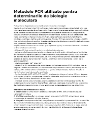 Reactia de polimerizare in lant. Doc Metodele Pcr Utilizate Pentru Determinarile De Biologie Moleculara Lidia Nicolaev Academia Edu