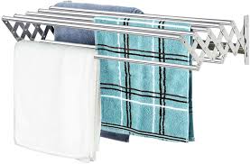 Also, some wall mounted clothes drying racks come with a foldable design to allow you to fold it to save the space. Amazon Com X Cosrack Folding Clothes Drying Rack Wall Mount Large Retractable 304 Stainless Steel Laundry Drying Rack Bathroom Towel Rack With Hooks Rustproof Space Saving Clothes Hanger For Indoor Outdoor Home Kitchen
