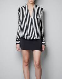 Get the best deals on black and white stripped long sleeve shirt and save up to 70% off at poshmark now! Striped Wrap Blouse Long Sleeve Striped Top Fashion Blouses For Women