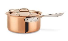 All Clad C2 Copper Clad Irregular 3 Qt Sauce Pan With Lid And Loop Special Saucepan Sauce Pot Ceramic Hobs