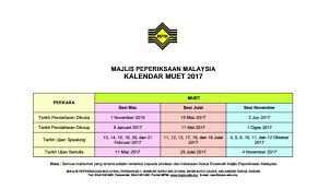 Untuk makluman anda, pendaftaran muet sesi mac 2018 telah dibuka mulai 1 november 2017 hingga 10 januari 2018 dan boleh dibuat secara online. Jadual Peperiksaan Muet 2018 Lokmanamirul Com